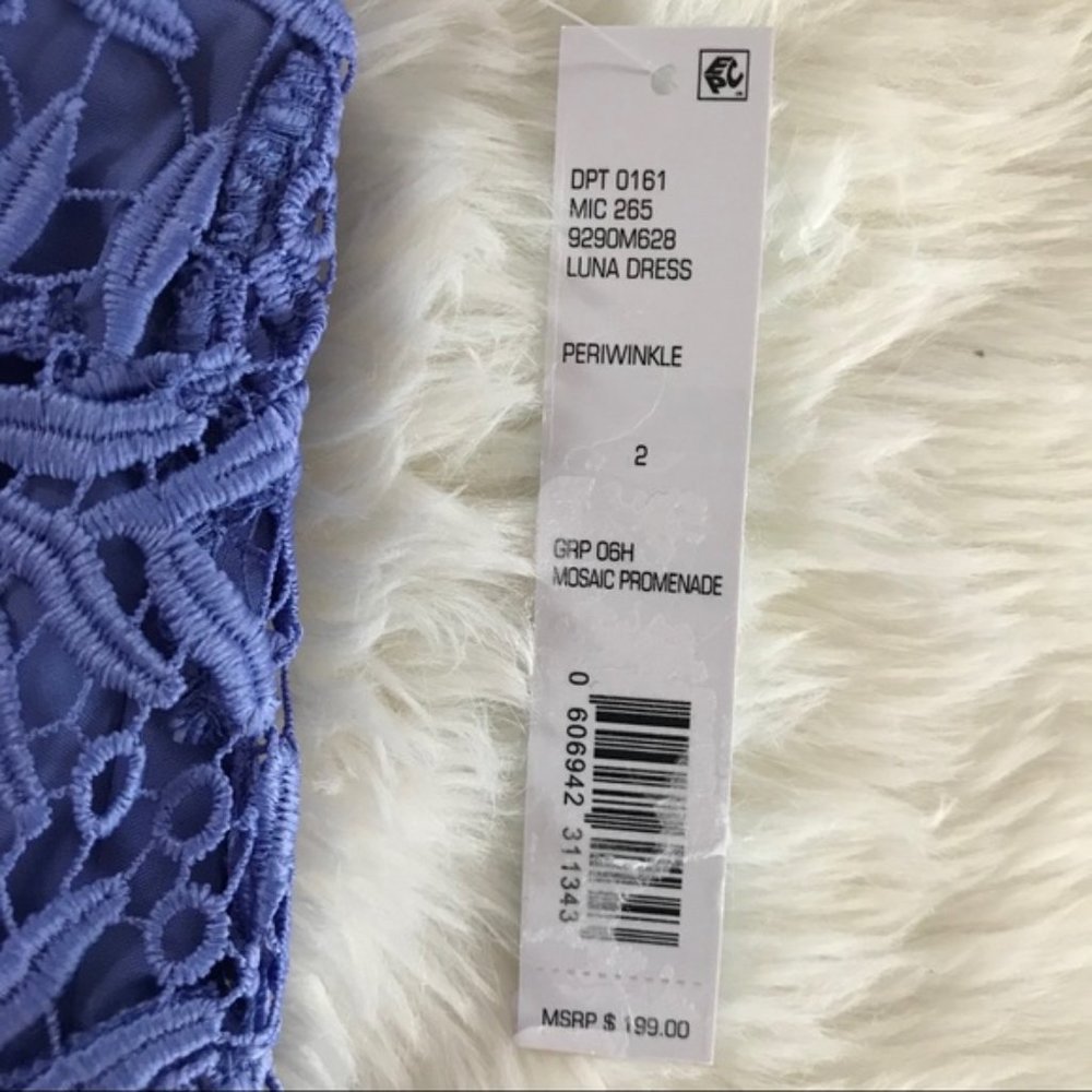 ANTONIO MELANI Blue Lace Midi Dress - Picture 6 of 15